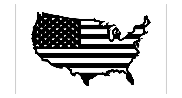 USAkart med flagg