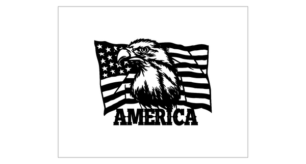 Amerikansk flagg med ørn